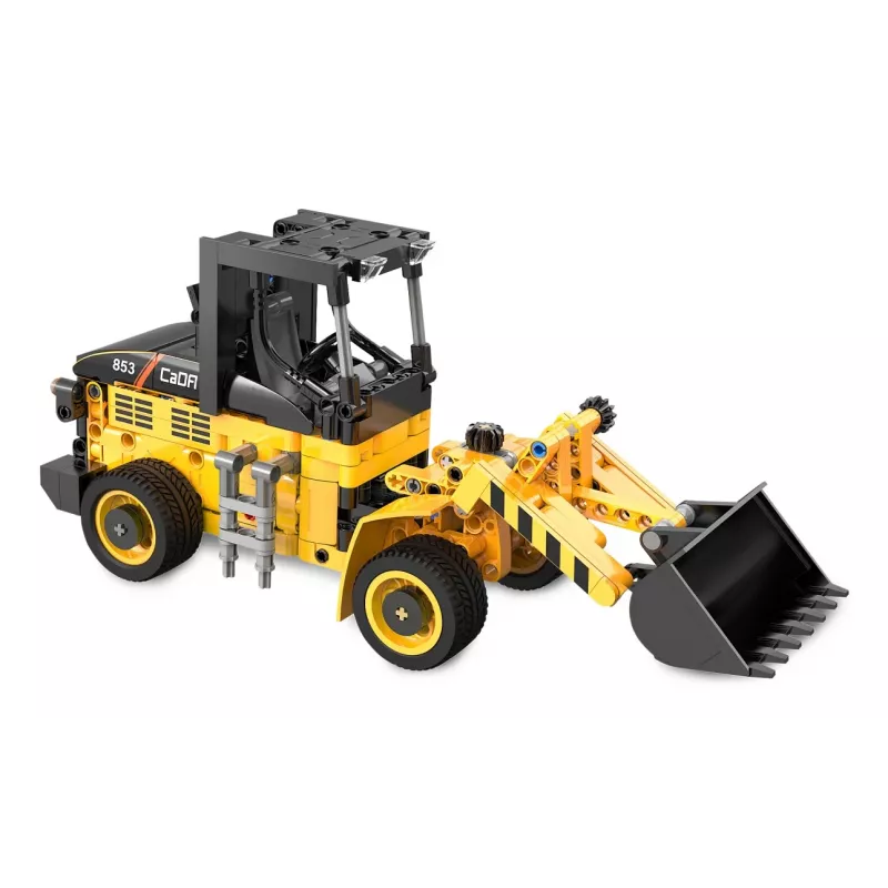 Konstruktorius ratinis krautuvas Jamara CaDA Wheel Loader Bricks, 403 detalės, nuo 8 m., juoda/geltona