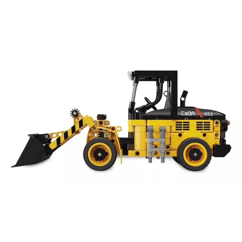 Konstruktorius ratinis krautuvas Jamara CaDA Wheel Loader Bricks, 403 detalės, nuo 8 m., juoda/geltona