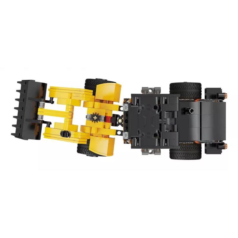 Konstruktorius ratinis krautuvas Jamara CaDA Wheel Loader Bricks, 403 detalės, nuo 8 m., juoda/geltona