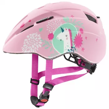 Vaikiškas apsauginis šalmas UVEX kid 2 cc Multicolour Pink, kietas korpusas, matinis paviršius