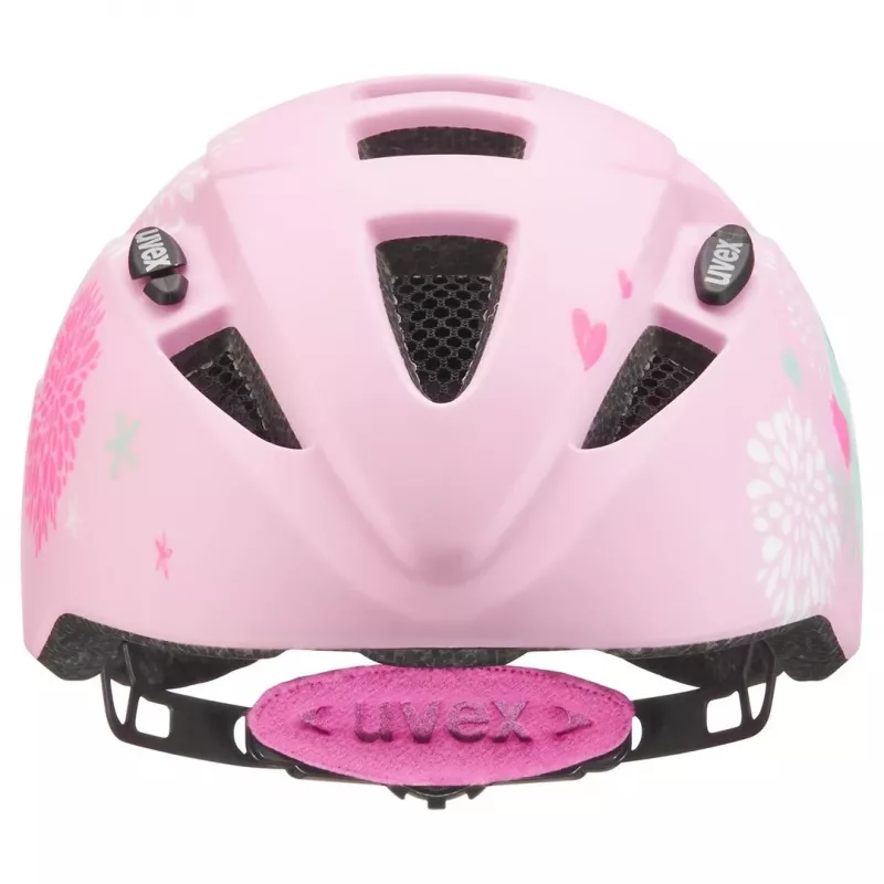 Vaikiškas apsauginis šalmas UVEX kid 2 cc Multicolour Pink, kietas korpusas, matinis paviršius