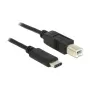 USB laidas DeLOCK 0,5 m USB 2.0-C / USB 2.0-B juodas