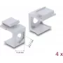 Keystone dangtelis baltas su 7 mm kabelio įvadu, 4 vnt. — DELock 87609
