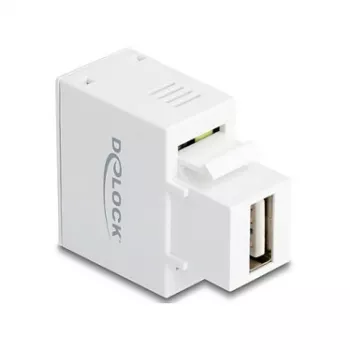 Sieninis keystone modulis DELOCK su USB-A įkrovimo prievadu 5W baltas