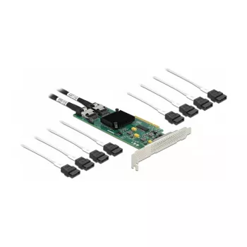 DeLOCK 8 prievadų SATA PCI Express x8 kortelė su jungiamuoju kabeliu