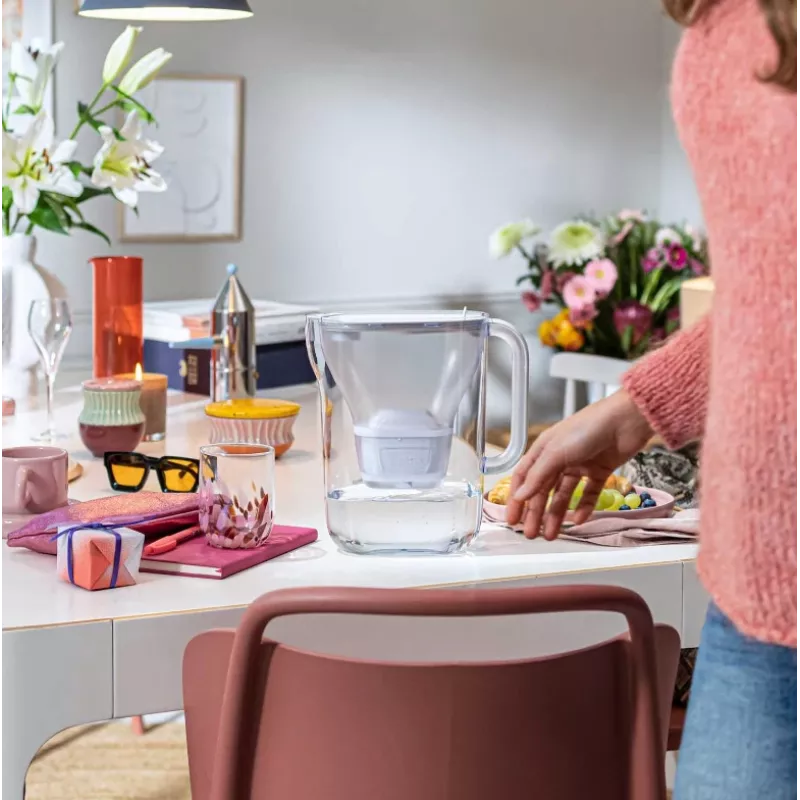BRITA Style Essential XL vandens filtro ąsotis su MAXTRA PRO Pure Performance kasetėmis (3) – baltas