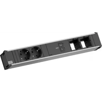 Maitinimo blokas Bachmann CONI su 2x CEE 7/3 lizdais ir 1x USB-C 100W, 2x kabeliniais jungikliais, 0,2 m kabelis