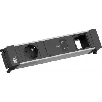 Bachmann BM0023849 Power Frame kištukinis lizdas su 1x CEE7/3, 1x USB-C PD 100W ir 1x jungtimi, 0,2 m kabelis
