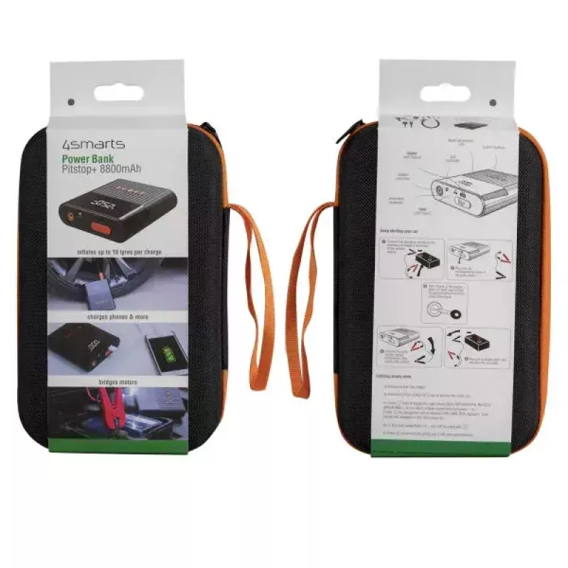 4smarts automobilio užvedimo starteris 456312 – 300 A paleidimo srovė, 2 A išėjimas, 16,6 V baterija, juoda