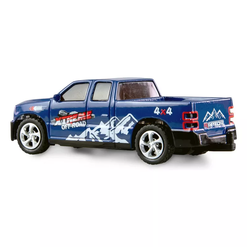RC pikapas Amewi 22680 1:64 RTR su priekaba, mėlynas