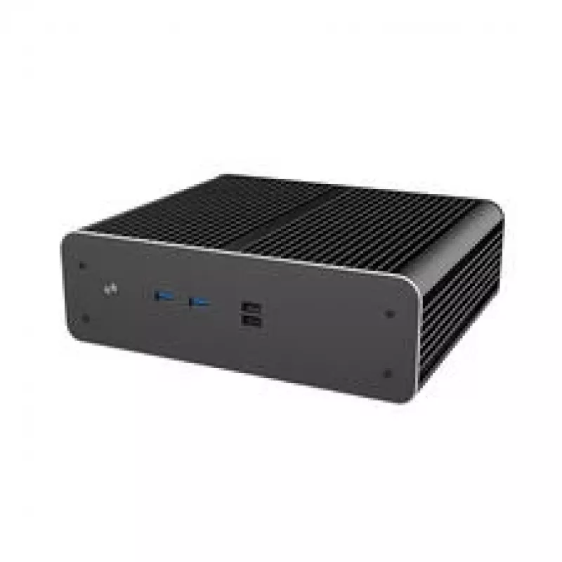 Akasa Euler CMX Mini-ITX belaidis kompiuterio korpusas A-ITX61-S1B — juodas, mini korpusas pasyviai aušinamoms sistemoms