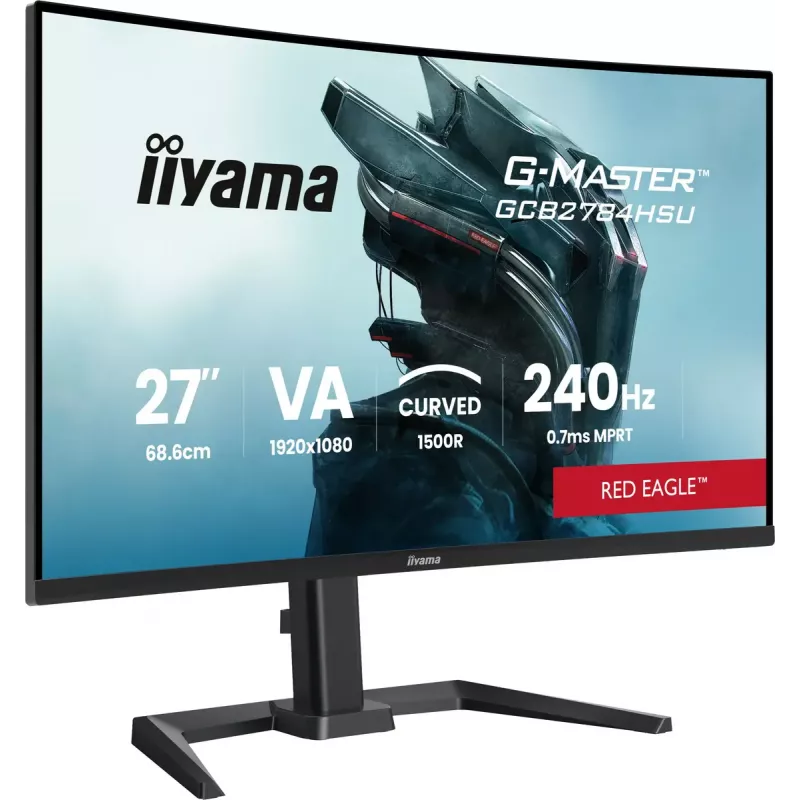 27 colių IIYAMA G-MASTER GCB2784HSU-B1 lenktas VA žaidimų monitorius 240Hz FHD 1920x1080 USB garsiakalbiai VESA