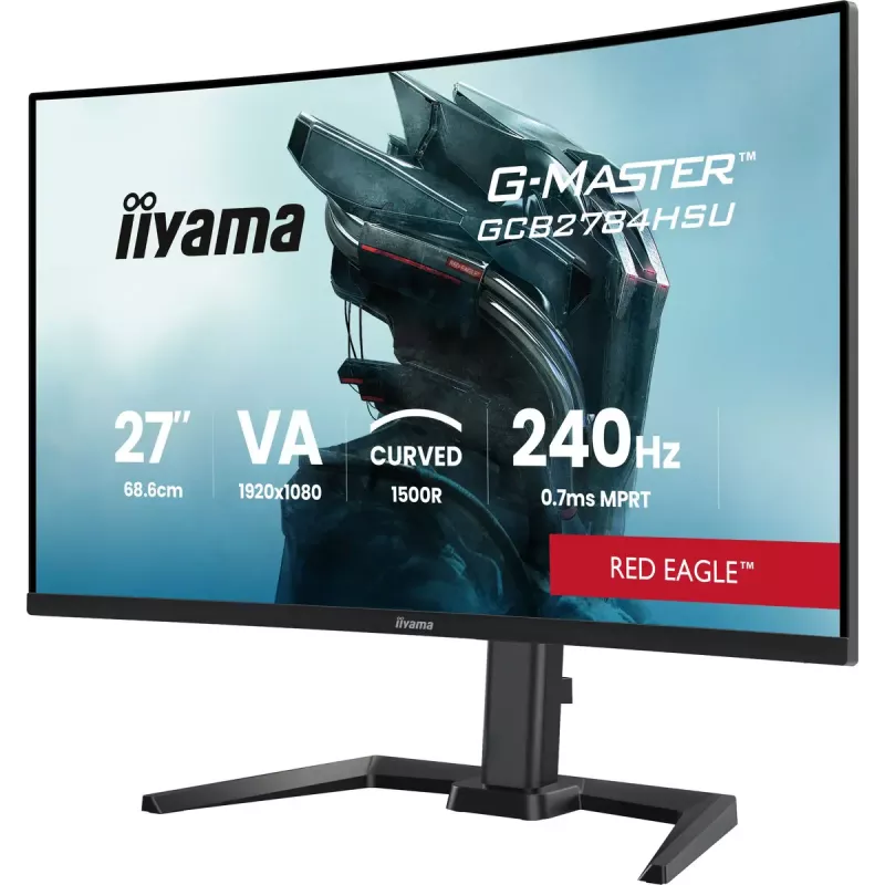 27 colių IIYAMA G-MASTER GCB2784HSU-B1 lenktas VA žaidimų monitorius 240Hz FHD 1920x1080 USB garsiakalbiai VESA