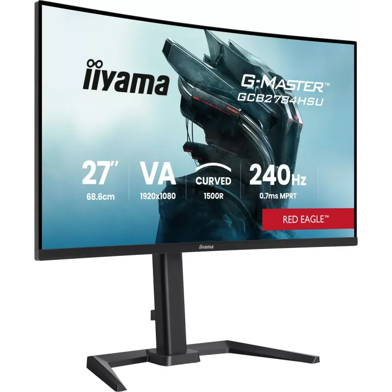 27 colių IIYAMA G-MASTER GCB2784HSU-B1 lenktas VA žaidimų monitorius 240Hz FHD 1920x1080 USB garsiakalbiai VESA