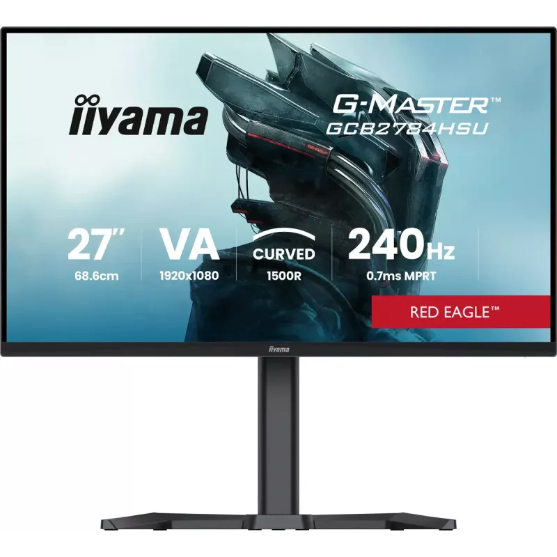 27 colių IIYAMA G-MASTER GCB2784HSU-B1 lenktas VA žaidimų monitorius 240Hz FHD 1920x1080 USB garsiakalbiai VESA