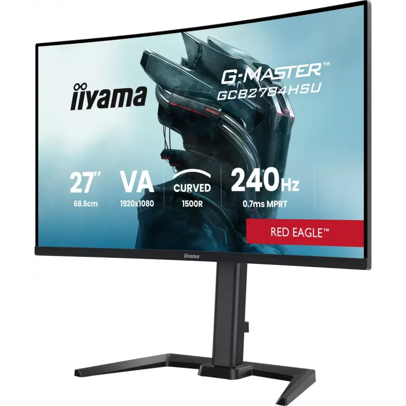 27 colių IIYAMA G-MASTER GCB2784HSU-B1 lenktas VA žaidimų monitorius 240Hz FHD 1920x1080 USB garsiakalbiai VESA