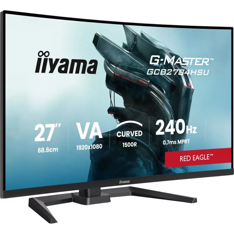 27 colių IIYAMA G-MASTER GCB2784HSU-B1 lenktas VA žaidimų monitorius 240Hz FHD 1920x1080 USB garsiakalbiai VESA