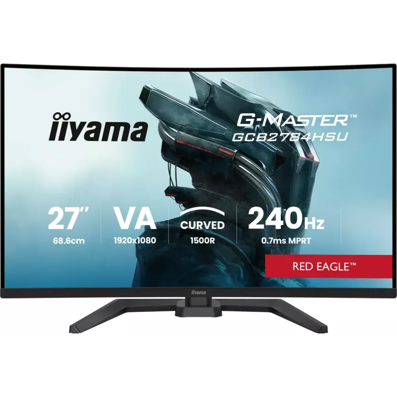 27 colių IIYAMA G-MASTER GCB2784HSU-B1 lenktas VA žaidimų monitorius 240Hz FHD 1920x1080 USB garsiakalbiai VESA
