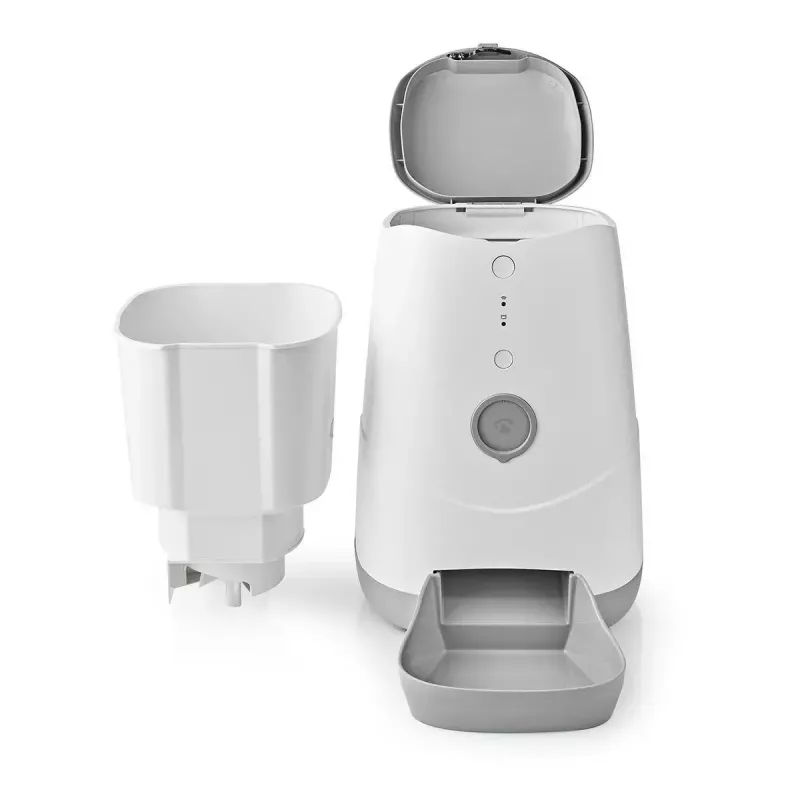 Automatinis ėdalo ir vandens dozatorius katėms ir šunims Nedis WIFIPET10CWT pilkai baltas