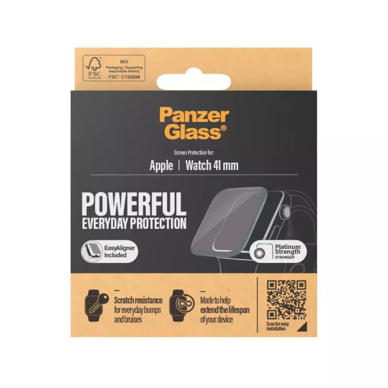Apsauginis stiklas PanzerGlass Apple Watch Series 8 / 7 41 mm Skaidrus