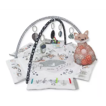 Kūdikių žaidimų kilimėlis milly mally Baby Mat 5in1 Minky – daugiafunkcis 5-in-1 kilimėlis pilvuko laikui, žaidimams, poilsiui, ropojimui ir kelionėms