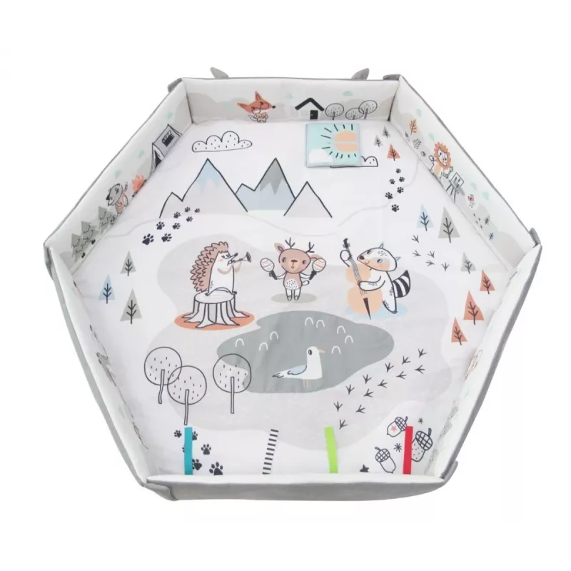 Kūdikių žaidimų kilimėlis milly mally Baby Mat 5in1 Minky – daugiafunkcis 5-in-1 kilimėlis pilvuko laikui, žaidimams, poilsiui, ropojimui ir kelionėms