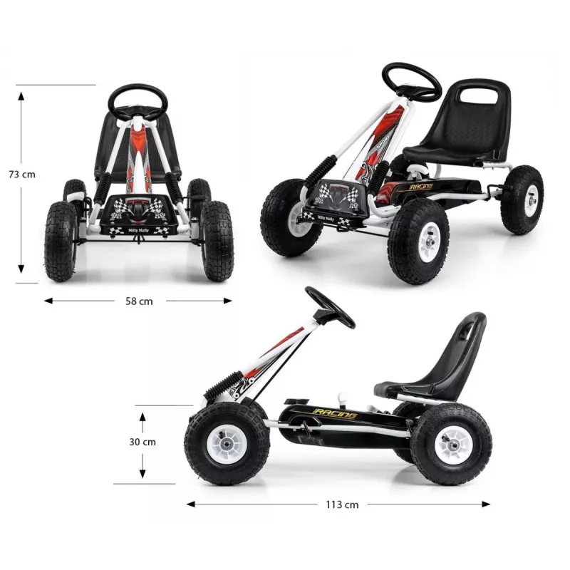 Milly Mally vaikiškas gokartas Thor White