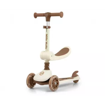 Paspirtukas vaikiškas Milly Mally Scooter Fuzzy Classic smėlio spalvos