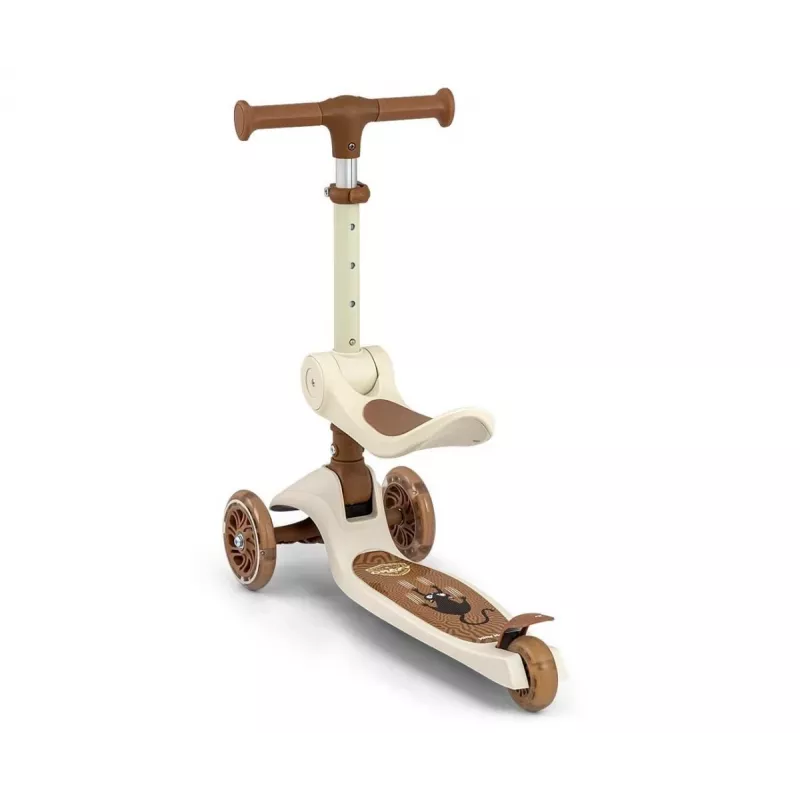 Paspirtukas vaikiškas Milly Mally Scooter Fuzzy Classic smėlio spalvos