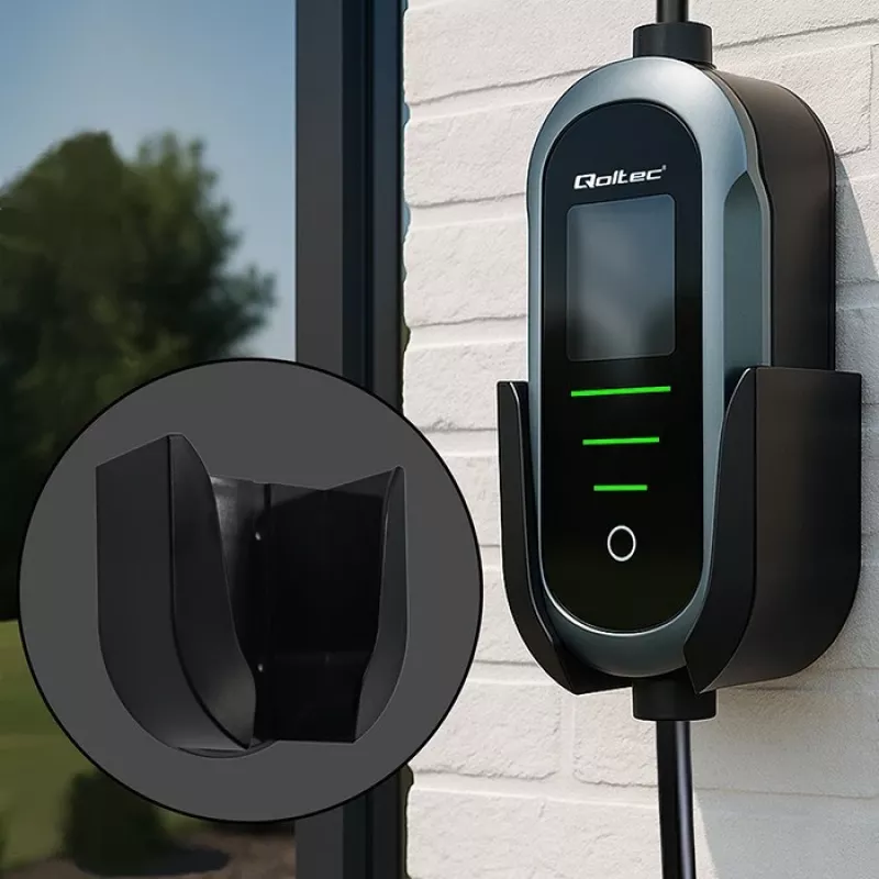Sieninis elektromobilio įkroviklis QOLTEC 7 kW 230V CEE 32A su Wi‑Fi ir LCD (modelis 52721)