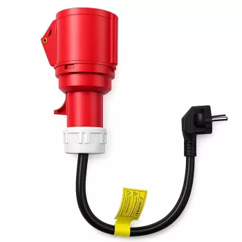 QOLTEC maitinimo adapteris CEE 16A 5 kontaktų 400V į SCHUKO 230V, modelis 52724