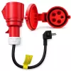 QOLTEC maitinimo adapteris CEE 16A 5 kontaktų 400V į SCHUKO 230V, modelis 52724