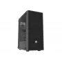 Fury Shobo SH8F Midi Tower kompiuterio korpusas – juodas, su langu, be maitinimo šaltinio, 2×USB 3.0, 1×USB 2.0, 2×audio, 4×120 mm ventiliatoriai