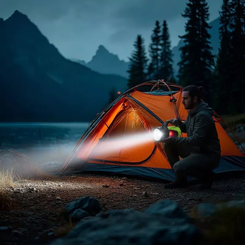 Žibintuvėlis MACLEAN MCE345 LED 3-in-1 su powerbank funkcija, 5W XM-L-T6, šalta balta 6500K, 3×18650 3.7V 4500mAh