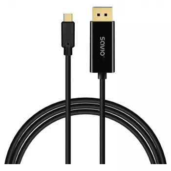 Laidas SAVIO CL-207 USB-C į DisplayPort 2,0 m, DisplayPort 1.2 palaikymas