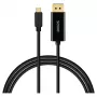 Laidas SAVIO CL-207 USB-C į DisplayPort 2,0 m, DisplayPort 1.2 palaikymas