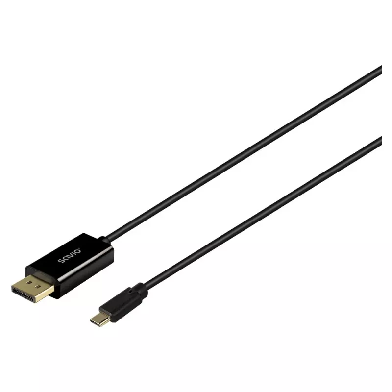 Laidas SAVIO CL-207 USB-C į DisplayPort 2,0 m, DisplayPort 1.2 palaikymas