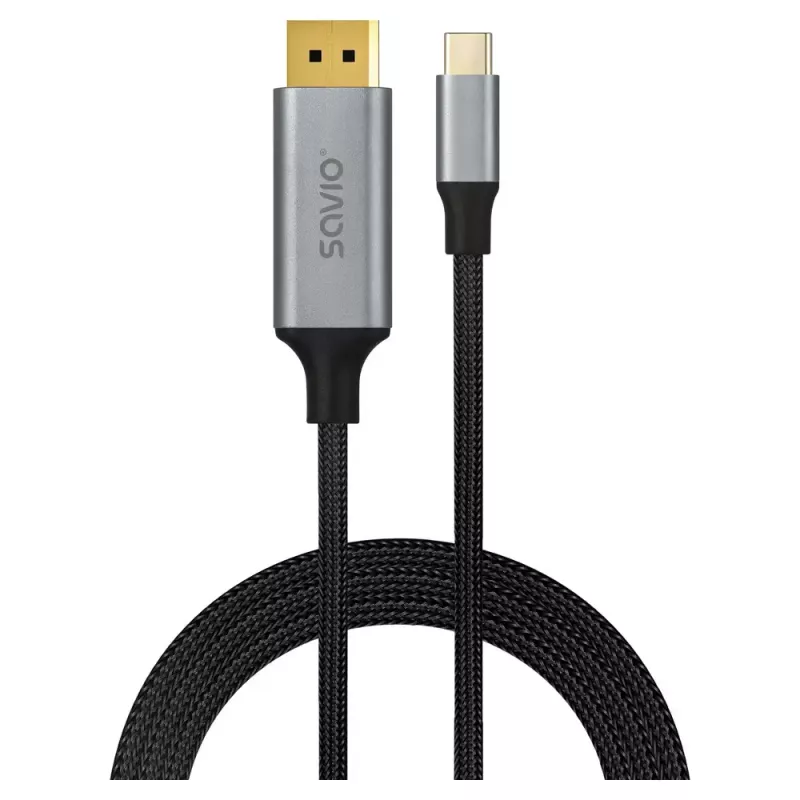 SAVIO CL-208 USB-C į DisplayPort laidas (DisplayPort 1.2, 2 m)