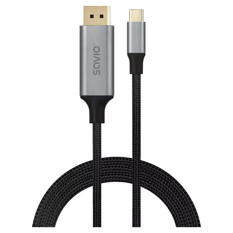 SAVIO CL-208 USB-C į DisplayPort laidas (DisplayPort 1.2, 2 m)