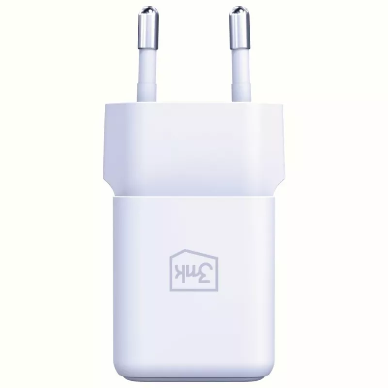 3MK Hyper GaN 20W sieninis įkroviklis su USB-C ir USB-A, PD 3.0 / QC 4+