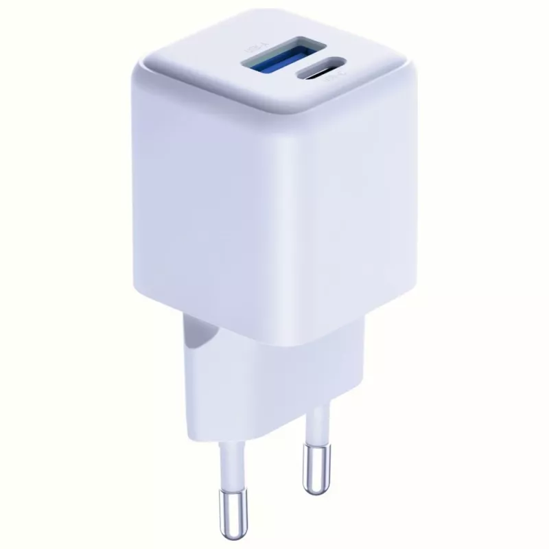 3MK Hyper GaN 20W sieninis įkroviklis su USB-C ir USB-A, PD 3.0 / QC 4+