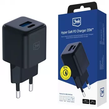 3MK Hyper GaN 20W QC4+ USB-C greitasis įkroviklis 20 W, GaN, QC4+