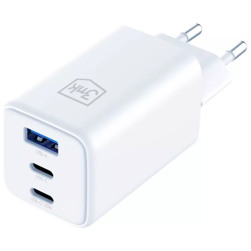 3MK Hyper GaN 65W QC4+ įkroviklis – USB GaN 65W greitasis įkroviklis su QC4+ palaikymu