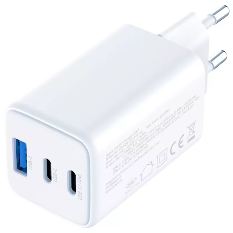 3MK Hyper GaN 65W QC4+ įkroviklis – USB GaN 65W greitasis įkroviklis su QC4+ palaikymu