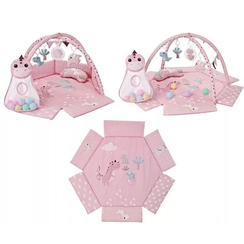 Mokomasis kilimėlis Dino Pink TinyMini rožinis