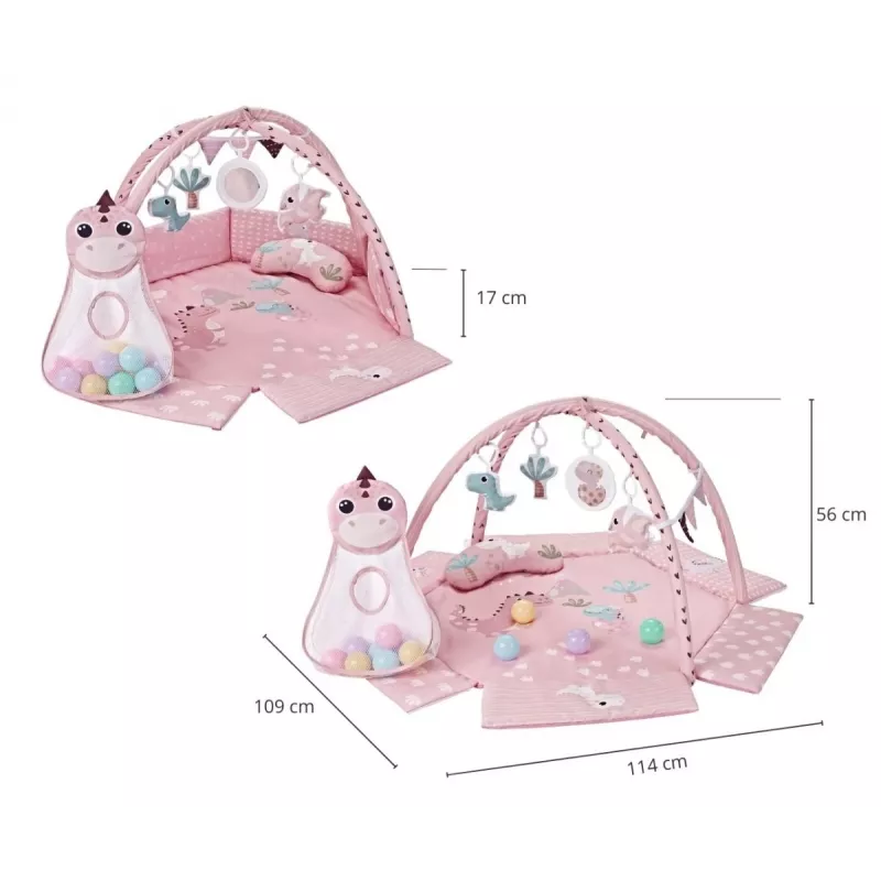 Mokomasis kilimėlis Dino Pink TinyMini rožinis
