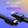 Laidas DP į HDMI 2M/JUODAS Hadbh Vention