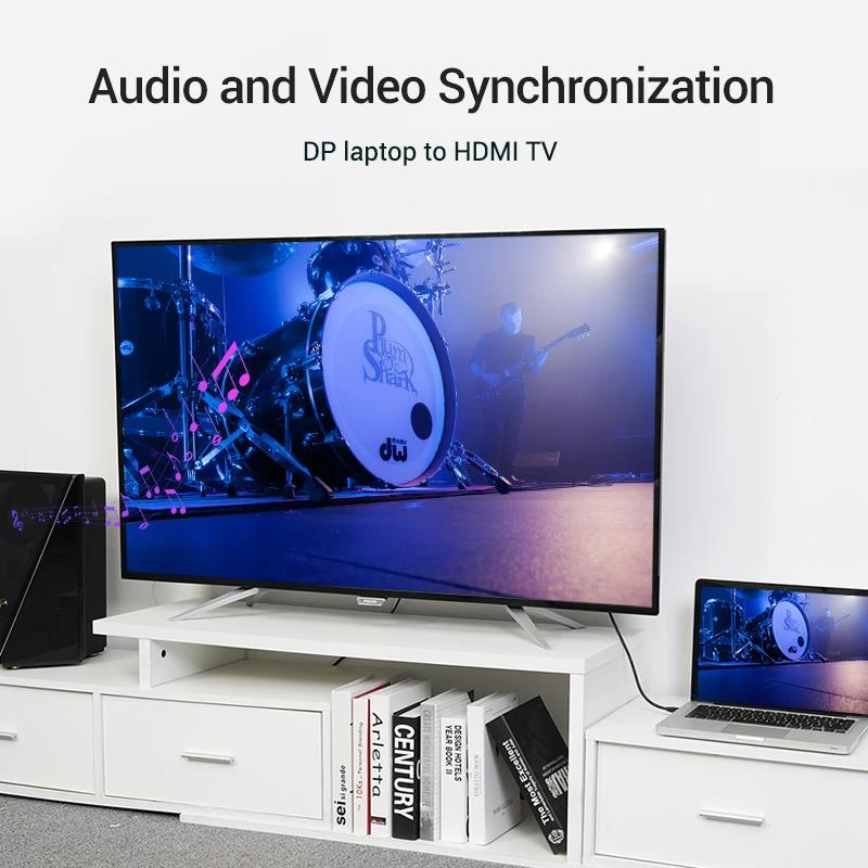 Laidas DP į HDMI 2M/JUODAS Hadbh Vention
