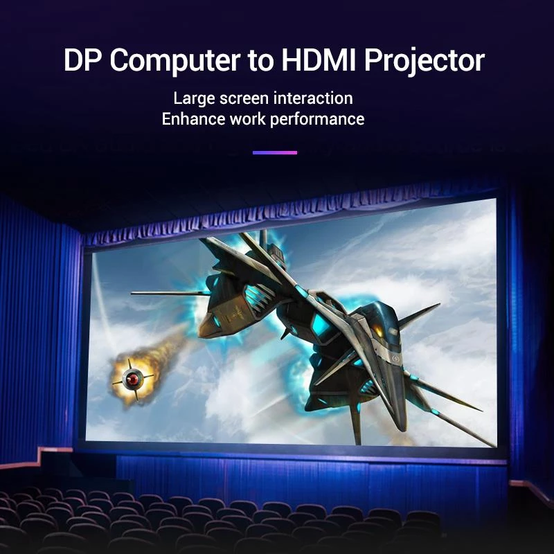 Laidas DP į HDMI 2M/JUODAS Hadbh Vention