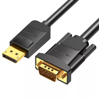 Laidas DP į VGA 2M/JUODAS Hblbh Vention